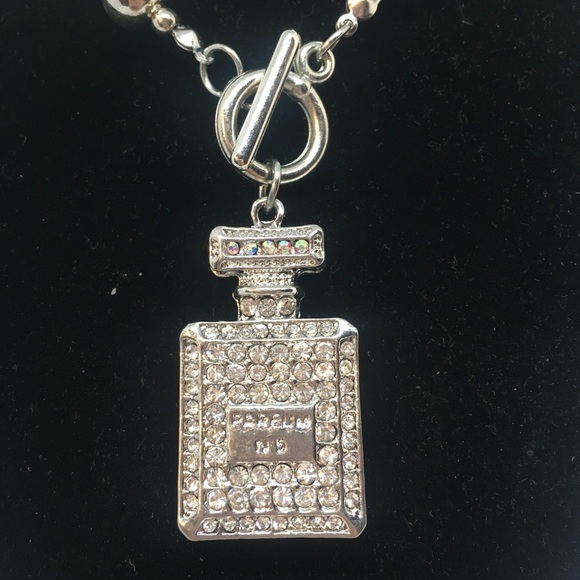 3/$25 Rhinestone Bottle Pendant Necklace - Picture 4 of 7